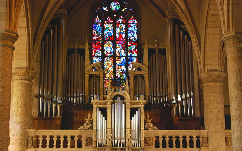 22 - The main organ located within the Notre-Dame Cathedral in Luxembourg City